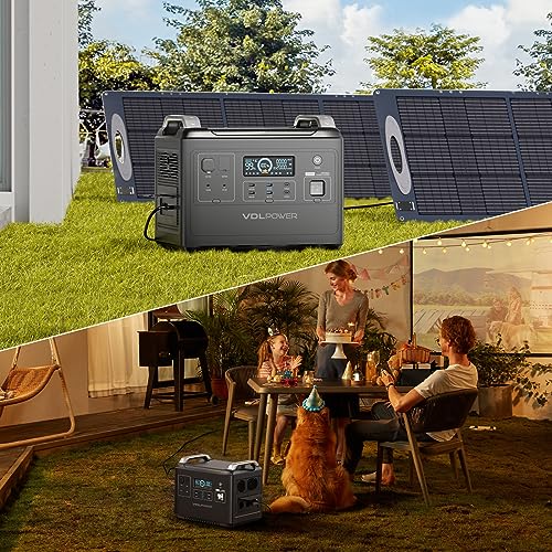 VDL HS2000 1997Wh Tragbare Powerstation mit 230V/2000W (Spitze 4000 W) Steckdose, UPS Solar Generator mit LiFePO4, Mobile Stromversorgung für Wohnwagen, Outdoors, Heimwerken und als Notstromaggregat - 6