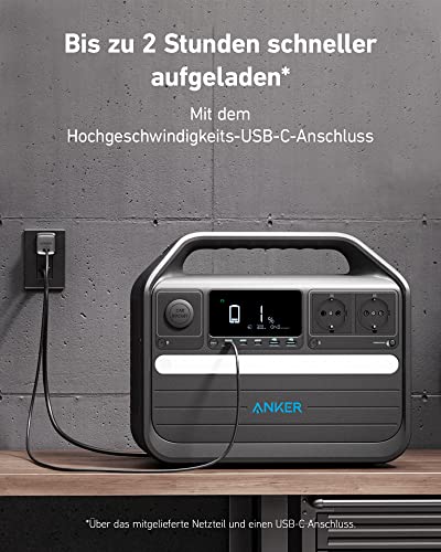 Anker 555 Powerstation, tragbare PowerHouse 1024Wh LiFePO4, 1000W mobiler Solargenerator, 3 USB-C PD Anschlüsse mit 100W, Stromversorgung für Camping, Wohnmobile & Stromausfälle mit 5 Jahre Garantie - 7