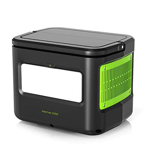 SOLARCUBE Tragbare Powerstation | 896Wh MaxAkku | LiFePO4-Batterie | bis zu 2000W Spitzenleistung | mit 1x Solarpanel faltbar 100W & Powerstation Tragetasche | Solargenerator & Stromspeicher - 4