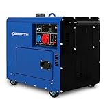 EBERTH 5000 Watt Notstromaggregat Diesel, Stromerzeuger Stromgenerator mit 10 PS...