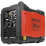 Matrix Notstromaggregat Benzin leise Inverter Stromerzeuger 3300 Watt Stromgenerator...