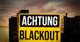 Achtung Blackout Schild